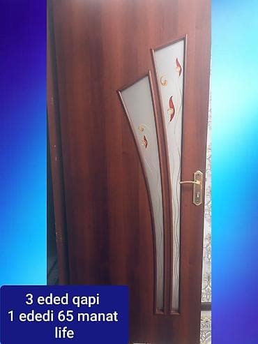 Taxta məişət/qonaq otağı qapısı - Material: ağac (təbii ağac naxışlı