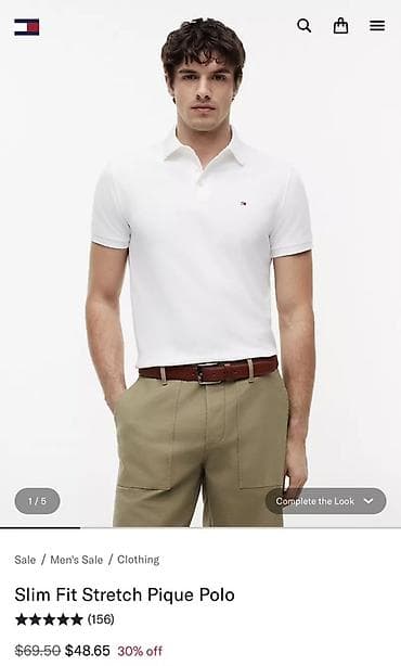 Polo köynək, Tommy Hilfiger, XS, rəng - Ağ