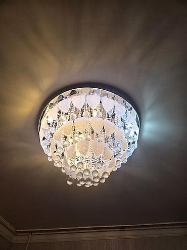 lüst: Led Çılçıraq, 4 və daha çox lampa, Şüşə — 1