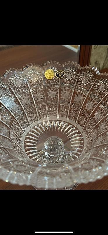 sufre: Çexiya istehsalı Bohemiya kristal qab -Brend: Bohemia Crystal — 2