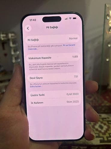 barter ayfon: IPhone 15 Pro, 128 GB, Natural Titanium, Face ID — 2