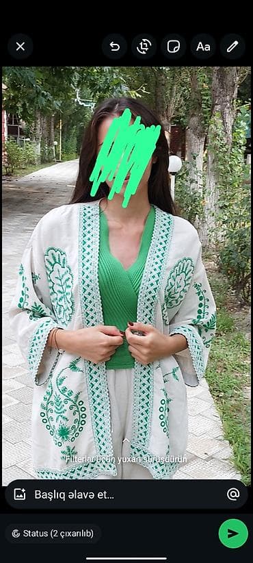 b kompleks vitamin: İki hissəli qadın dəsti – açıq krem rəngində kimono üslublu üst və — 2
