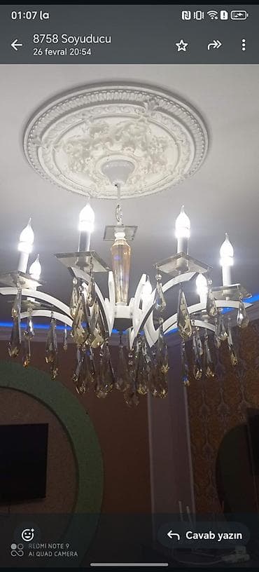 Çılçıraq, 8 lampa, Metal