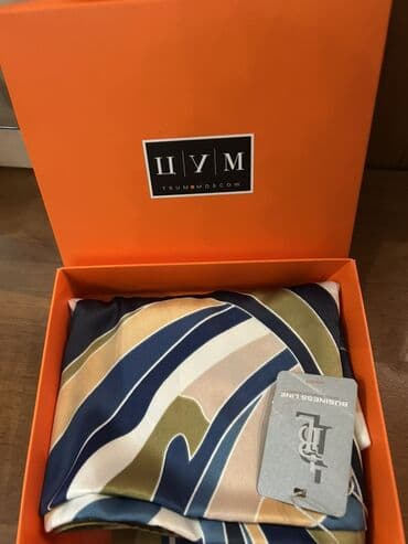 hicablı geyim: Zərif ipək şərf – Business Line - Material: ipək (hamar, parlaq — 2