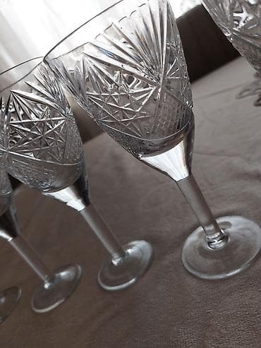 Qədəhlər, rəng - Ağ, Şüşə, 12 ədədli dəst, 200 ml