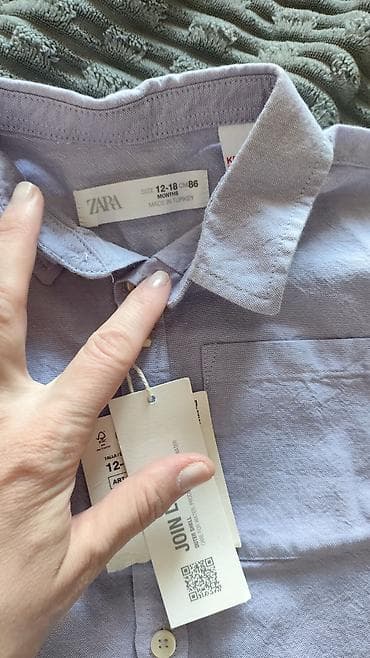 ayaggabı: ZARA Kids köynəyi - Model: uzunqollu, düyməli, klassik yaxalı - Rəng — 2