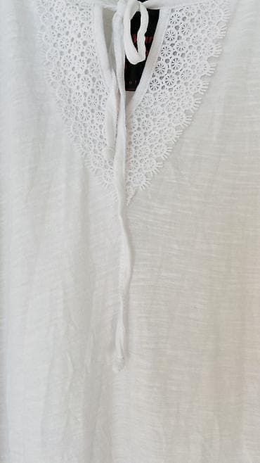 Другая женская одежда: Ağ rəngli qadın tunikası – Benotti - Model: 3/4 qol, rahat kəsim - — 4