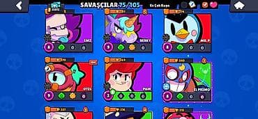 ufc 4 disk: Brawl Stars hesabı – 33,012 qəhrəman gücü (üst paneldə görünür) — 5