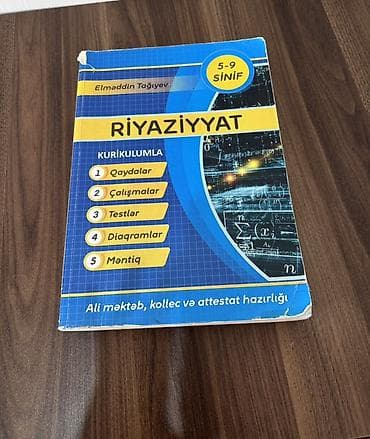 Tədris ədəbiyyatı: Riyaziyyat hazırlıq vəsaiti – 5–9‑cu sinif Müəllif: Elməddin Tağıyev — 1
