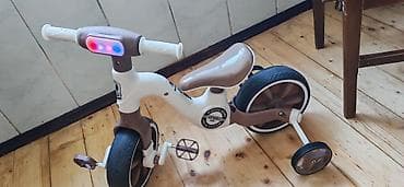 suru: Uşaq üçtəkərli velosipedi – BestTrike - Rəng: ağ/qəhvəyi - Sükanın — 1