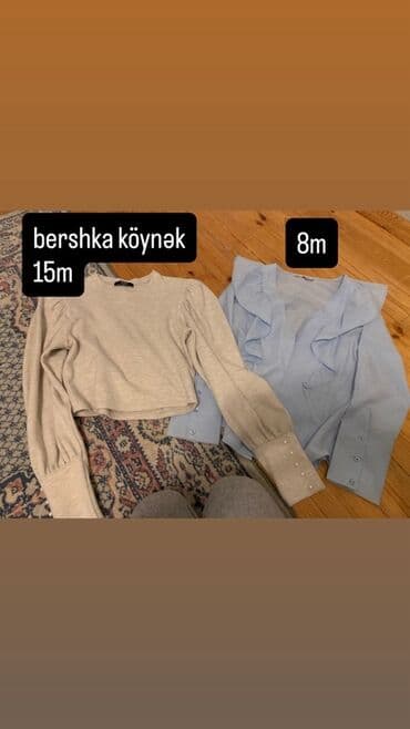 zara qadın: Mavi qadın köynəyi Qiymət: 9 manat 2 ədəddən artıq mal götürənə — 2