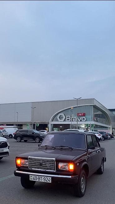 maşin vaz: VAZ 2107 sedan - Kuzov: tünd albalı rəng, xrom detallar, orijinal 13" — 7