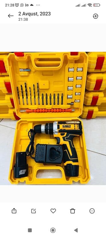 zaryatqa direl: Yeni Zərbəli drel Akkumulatorlu, Pulsuz çatdırılma, Kredit yoxdur — 1