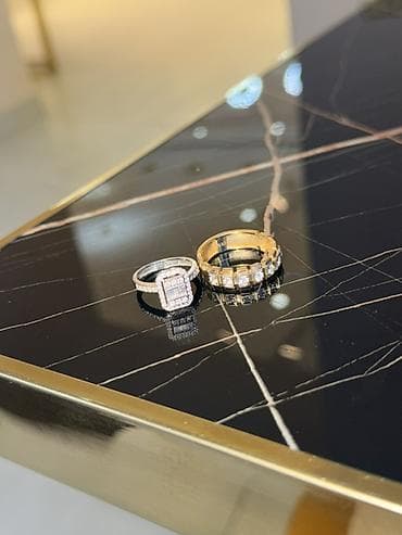 brilliant komplektlər: Dəstə daxildir: Üzük, Ağ qızıl — 4