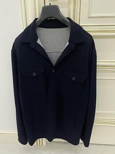 vicks krem: Kişi geyimləri dəsti – 4 ədəd 1) Tünd göy overshirt/jaket - Klassik — 1