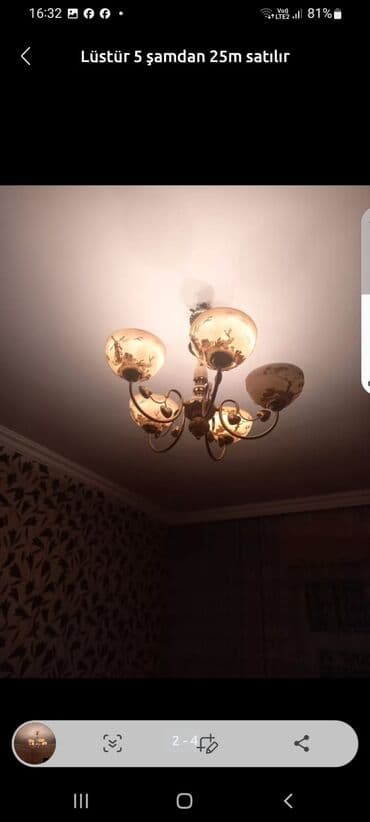 mars resmi: Çılçıraq, 5 lampa, Metal — 2