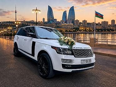 tur maşınları: Range Rover (ağ rəng) – toy və tədbir üçün bəzədilmiş VIP avtomobil — 1