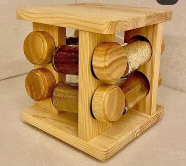 Edviyyat qabı Bamboo podstavka ile Şüşe qablar Vakumlu bamboo qapaq