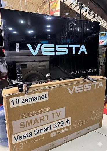 android tv box ucuz: Vesta Smart TV – 43" (109 sm), frameless dizayn Xüsusiyyətlər: - — 1