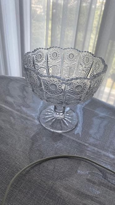 Qədəhli kətili şirniyyat/qənd qabı – 24% PbO Lead Crystal - Material