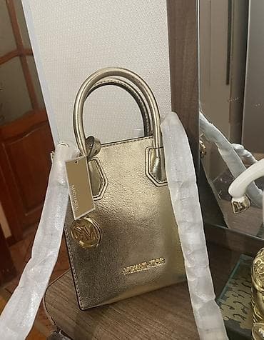 Micheal Kors mini çanta – metalik qızılı rəng. - Model: mini