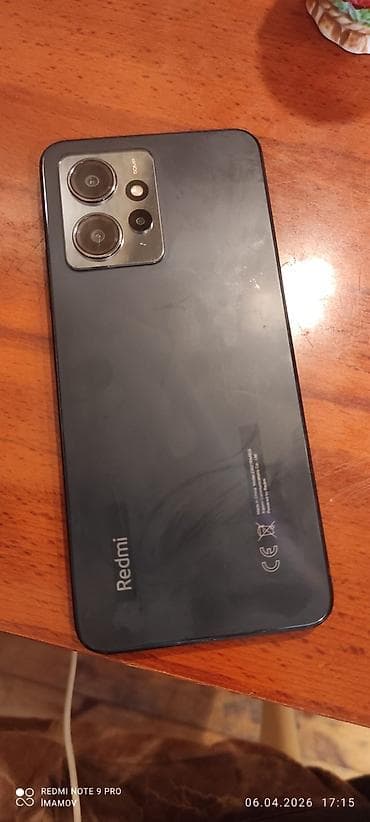 Redmi Note 12, 256 GB, rəng - Qara, Sensor, Barmaq izi, Face ID