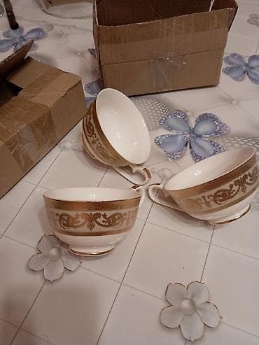 termos qab: Fincanlar, rəng - Qızılı, Türkiyə — 2