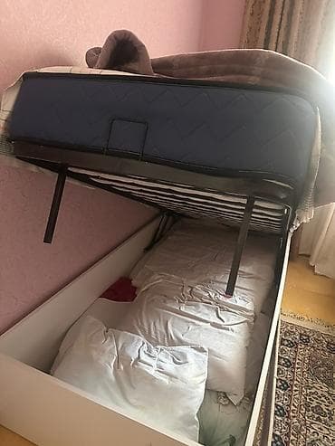 Yüksələn mexanizmli tək nəfərlik çarpayı və döşək dəsti - Ölçü