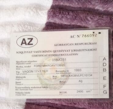 disk ve tekerler type 0 per page 100: Ford TRANSID 1993 il, motor 2.5 l, Furqon — 6