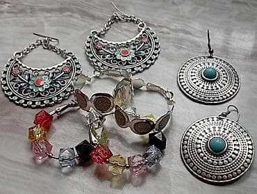 Бижутерия: Bohem üslubunda qadın bijuteriyası dəsti Məhsul tərkibi: - 1 cüt iri — 1