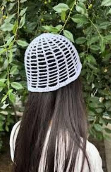 qizil uezuek type 1: Xüsusi toxunma “hairnet”/baş bəzəyi - Material: nazik iplikdən əl — 7