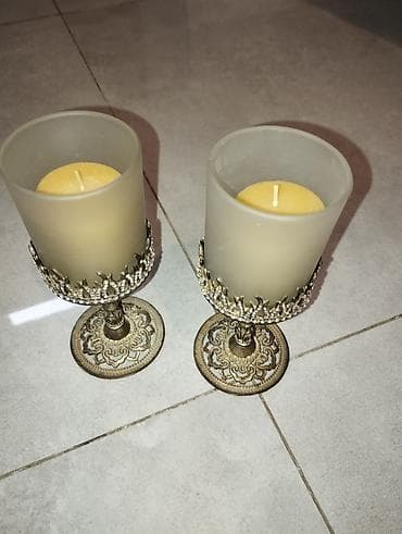 Şəkillər, tablolar: İki ədəd dekorativ şamaltı dəsti - Üslub: klassik/antik dizayn - — 2