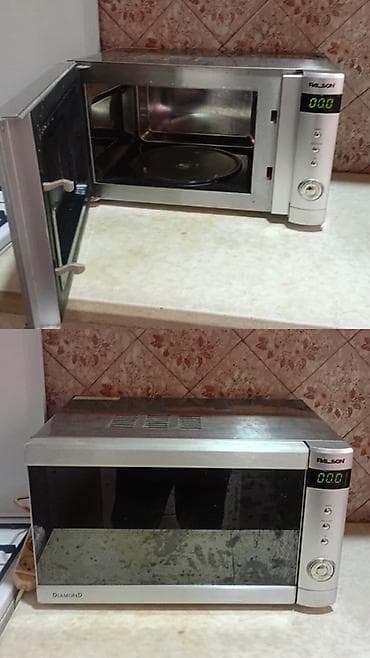 Mikrodalğalı soba Ayrıca dayanan, Mikrodalğalar ilə, rəng - Gümüşü