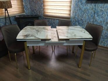 yigilib acilan stollar: Mətbəx üçün, Yeni, Açılan, Dördbucaq masa, 4 stul — 3