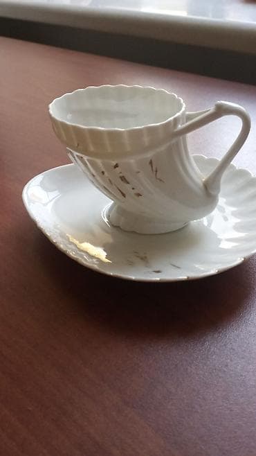 cay: Çay dəsti, rəng - Ağ, 1 nəfərlik — 6