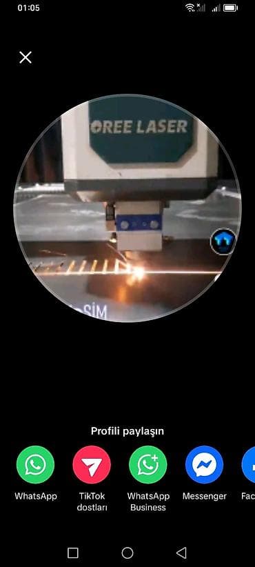 Bərkidici məhsullar: Xidmət: Metalların lazerlə kəsilməsi - Avadanlıq: Sənaye tipli Oree — 1