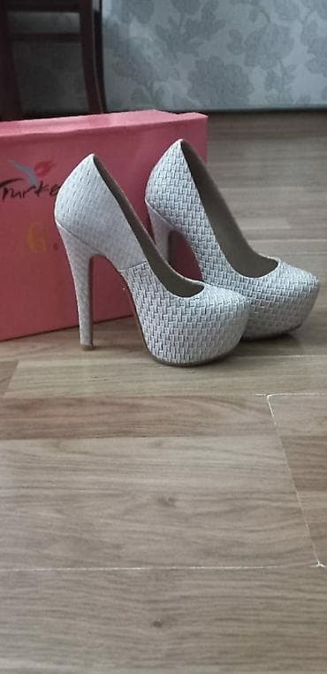 nabuk ayaqqabi: GUERO Turkey qadın tuflisi - Rəng: açıq boz/ağ tonlarda - Üst hissə — 6