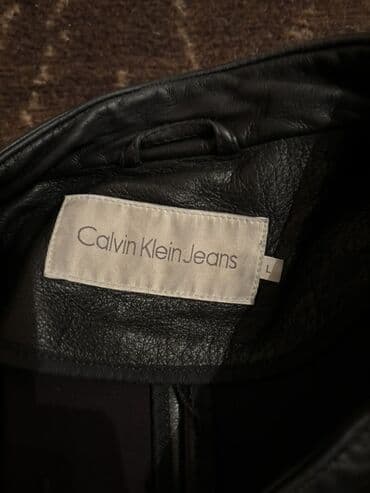 cins pencekler: Мужская куртка, Кожаная, Осенняя, Calvin Klein, L — 4