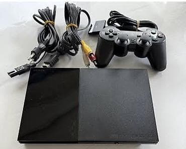playstation 2 pes: PlayStation 2 Slim oyun konsolu dəsti Komplekt: - PS2 Slim konsol — 1
