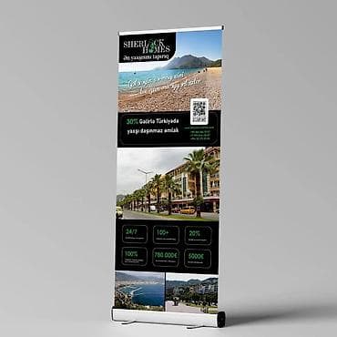 Sağlamlıq və gözəllik: Roll-up banner dizayn və çap xidməti Dizayn + konstruksiya daxil 85 — 2