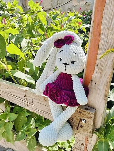 Toxunma plyuş dovşan oyuncağı - Material: yumşaq, qalın plyuş iplik - lalafo.az -da Toxunma plyuş dovşan oyuncağı - Material: yumşaq, qalın plyuş iplik -