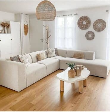 cay evi dizaynlari: Künc divan, Açılmayan, Bazasız, Parça, Çatdırılma yoxdur — 1