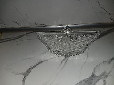 Qablıq üçün kristal şirniyyat qabı - Material: şəffaf kəsimli