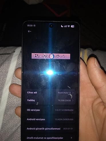 tv box satilir: Redmi Note 13, 256 GB, rəng - Qara, Sensor, Barmaq izi, İki sim kartlı — 3