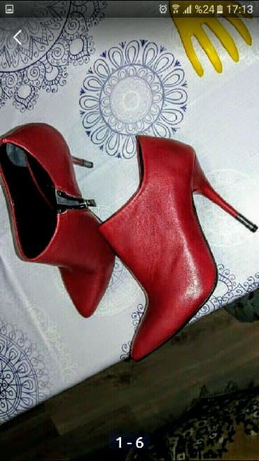 dəri qadın botilyonu: Ölçü: 36, rəng - Narıncı, Yeni — 1