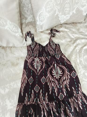 Женская одежда: Boho üslubda qadın donu 42 razmer - Model: A-kəsimli, çoxqatlı ətək — 1