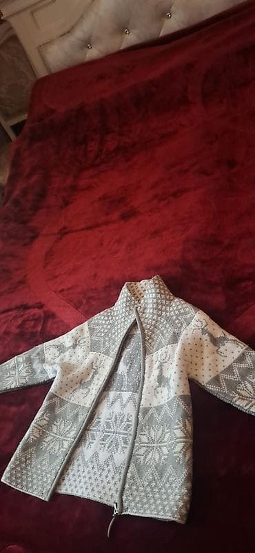 üst geyim: Uşaq üçün trikotaj jaket - Model: fermuarlı, uzunqol, boyun hissəsi — 2