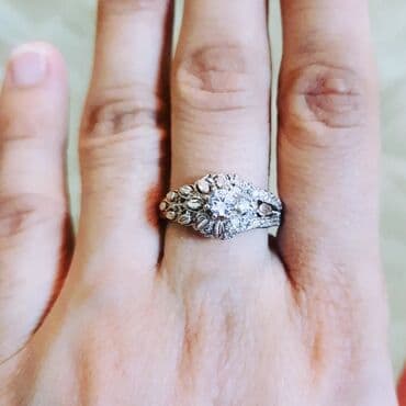 tek qizil gul qiymeti: Nişan, Üzük, Çəhrayı qızıl, 583 Əyar — 1