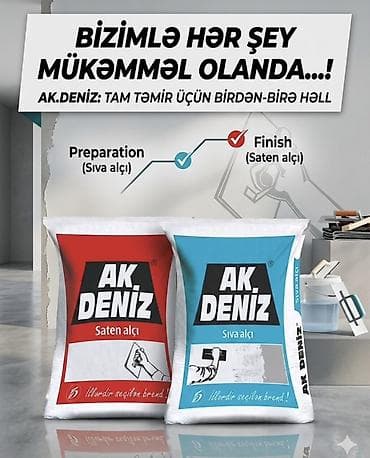 Tikinti və təmir üçün materiallar paketi - AK.DENİZ alçıları: - — 1