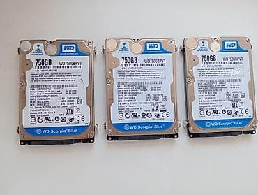 disk oxuyucu: WD Scorpio Blue 2.5" HDD – 750GB (WD7500BPVT) Hər üç HDD 100% di — 1
